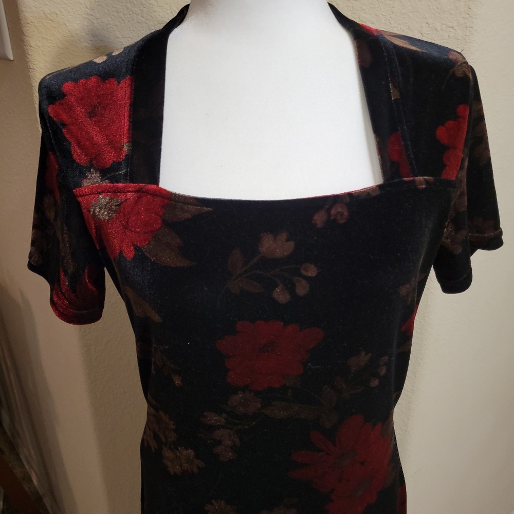 Long velour dress